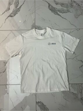 Mercedes-Benz White Logo Crew Neck Short Sleeve Tee